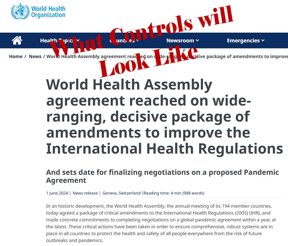 What WHO Controls over Health Care will look like